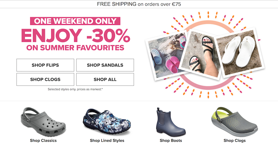 crocs free shipping coupon code